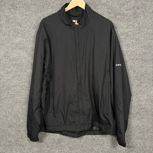 FJ Footjoy Mens Size XL Dry Joys Windbreaker Golf Jacket Black Full Zip Pockets